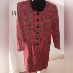 Plaid vintage 80's Dress